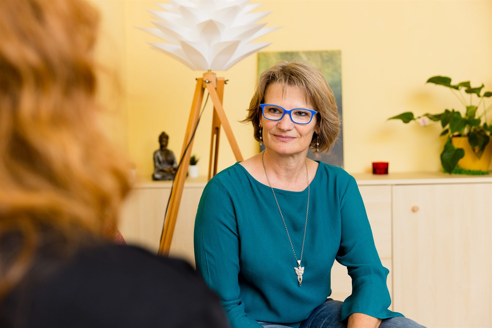 Petra Ebert-Häuser bei einem medialen Coaching